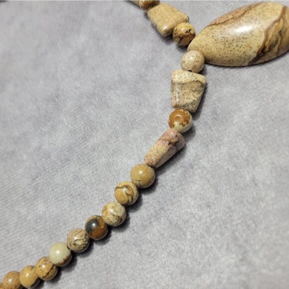 Picture Jasper Beaded Tribal Necklace - Picture 6 of 14